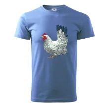 Slepice kreslená bílá