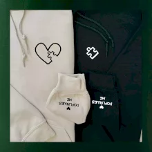 Párova mikina - srdce puzzle doplňuješ mě