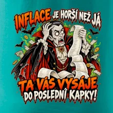 Drákula vyděšený z nekonečně dlouhé účtenky