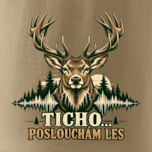 Ticho poslouchám les jelen zvuková křivka