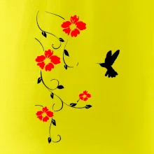 Květina a ptáček