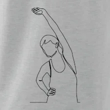 Protahující se žena jedním tahem