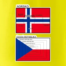 Norská a česká vlajka