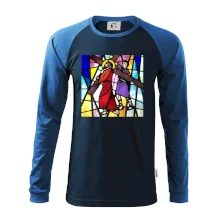 Vitráž - Ježíš a kříž