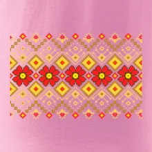 Ukrajinský vzor  - Červené květiny