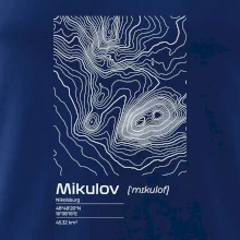 Mikulov - vrstevnice v obdélníku