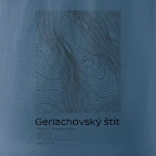 Gerlachovský štít - vrstevnice v obdélníku
