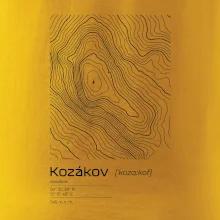 Kozákov - vrstevnice v obdélníku