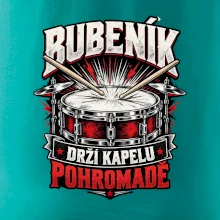 Bubeník drží kapelu pohromadě - červený rockový buben