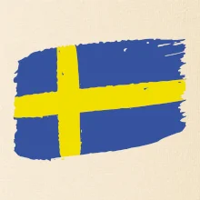 Švédsko vlajka štětkou