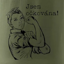 Jsem očkována - černě