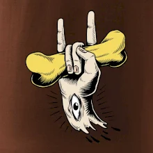 Rocková ruka kost a oko