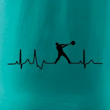 EKG hod kladivem muž