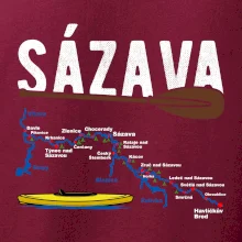 Mapa řeky Sázavy