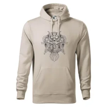 Steampunk sova černobílá