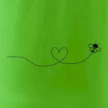 Dráha letu včely - srdce