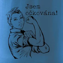 Jsem očkována - černě