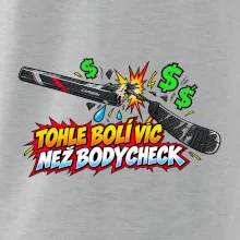 Zlomená hokejka bolí víc než bodycheck