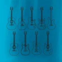 Typy kytar černé kresby