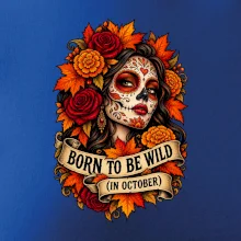Born to be wild podzimní květinová lebka