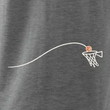 Minimalistická trajektorie míče do koše