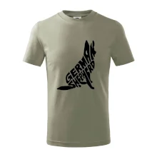 Německý ovčák sedící napis