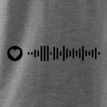 Zamilovaný Spotify kód na prsu