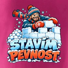 Rodinná vánoční trička - Stavím pevnost táta sněhová bitva