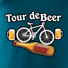 Tour de beer - kolo - pivo a nápis na zádech