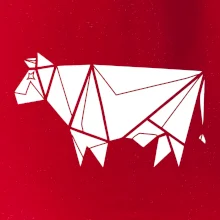 Origami kráva z boku