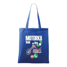 Karikatura motorka chopper volá