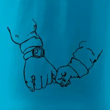 Táta a syn ruce obrys