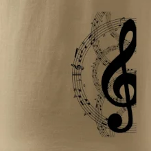 Houslový klíč a noty