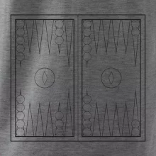 Backgammon černobílý