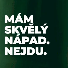 MÁM SKVĚLÝ NÁPAD. NEJDU.