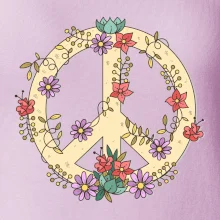 Peace symbol pískový