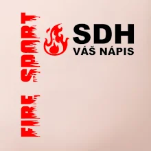 SDH nápis (oheň, firesport, název sboru - vlastní nápis)