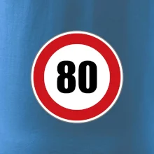 Dopravní značka - omezení rychlosti 80