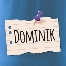 Papírek se jmenovkou - prso - vlastní jméno