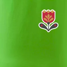 Folklor na prsu tulipán