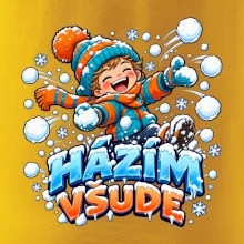 Rodinná vánoční trička - Házím všude dítě sněhová bitva