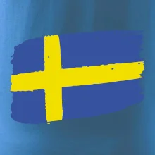 Švédsko vlajka štětkou