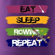 Eat sleep rowing repeat barevné