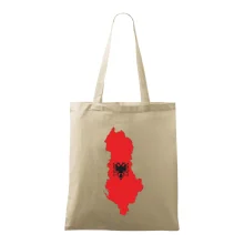 Albánie mapa a znak