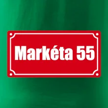 Jméno a věk - uliční cedule - červená