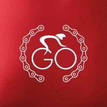 Logo cyklisty a řetěz