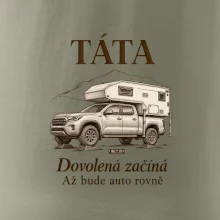 Táta dovolená začíná až bude auto rovně obytný pick-up