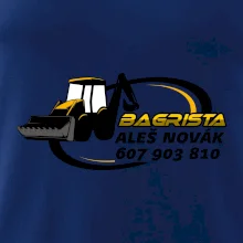 Bagrista v kruhu - vlastní nápis