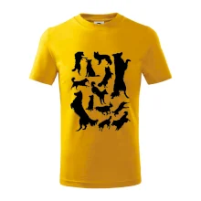 Border kolie siluety