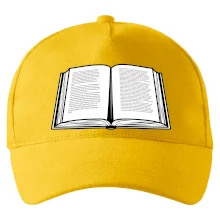 Kniha černobílá otevřená s textem